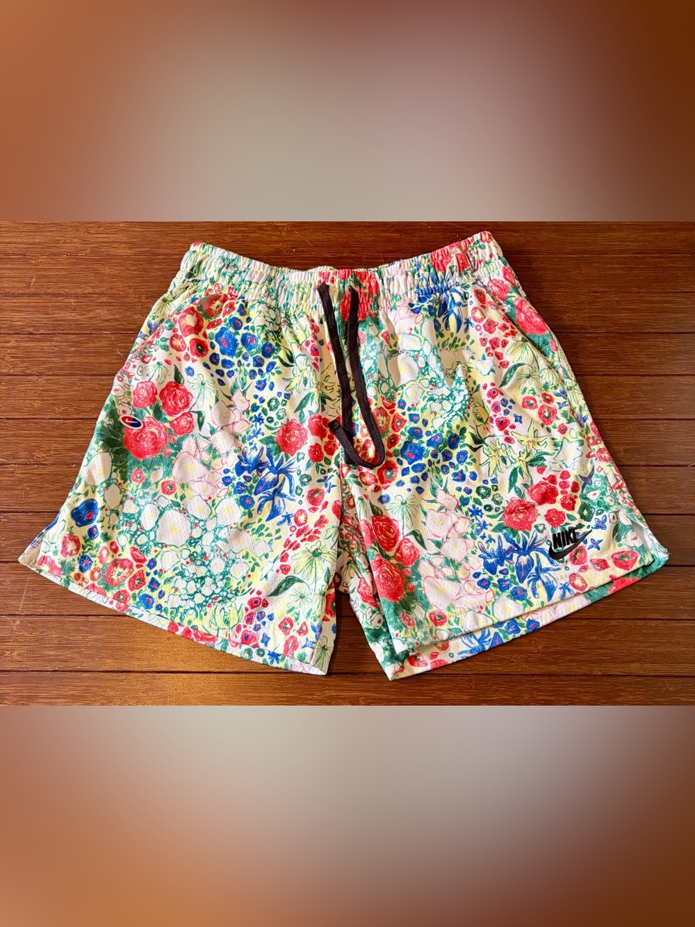 Men's Size S Small Nike Mesh Sports Club Flow Floral Graphic Athletic Shorts